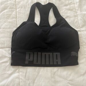 PUMA Women's Charcoal Black Sports Bra
